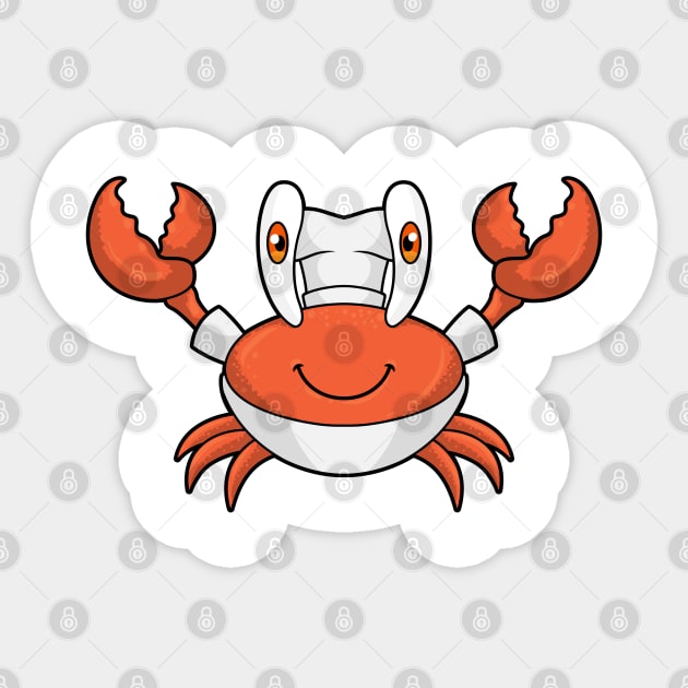 Crab as Cook with Cooking hat Sticker by Markus Schnabel